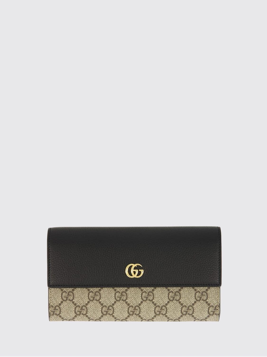 Gucci GG Marmont Leather and GG Supreme Fabric Wallet