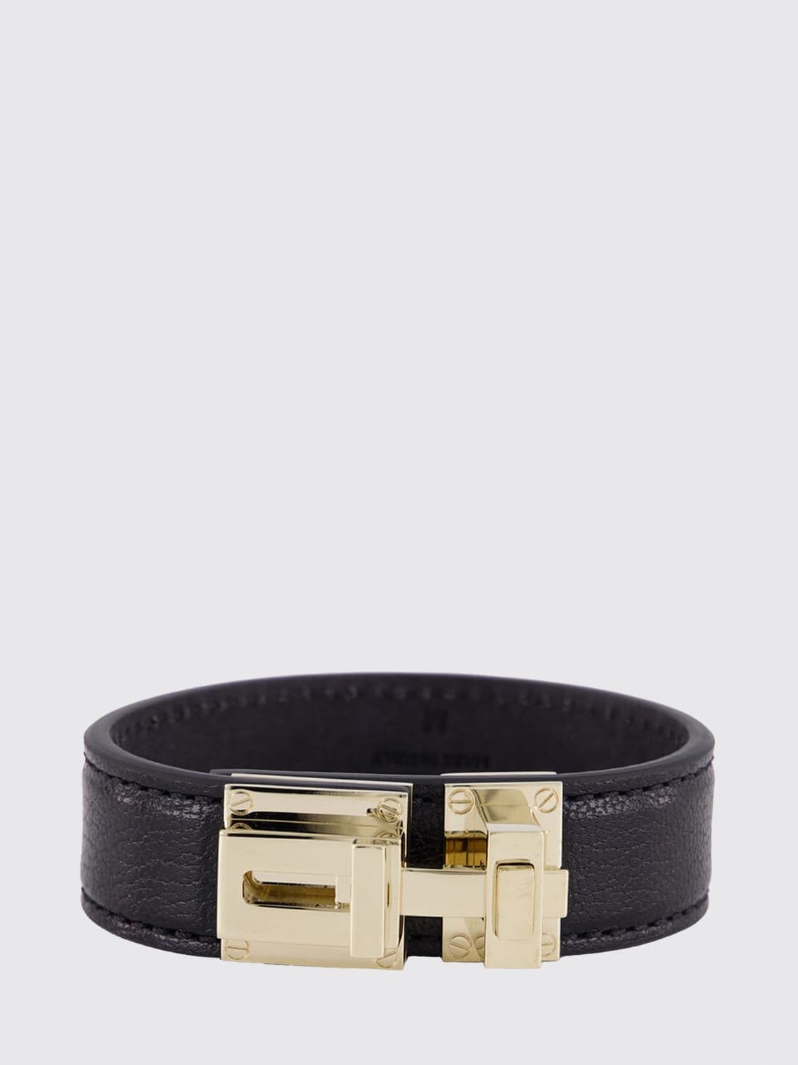 Tom Ford Calfskin and Brass Bracelet · M