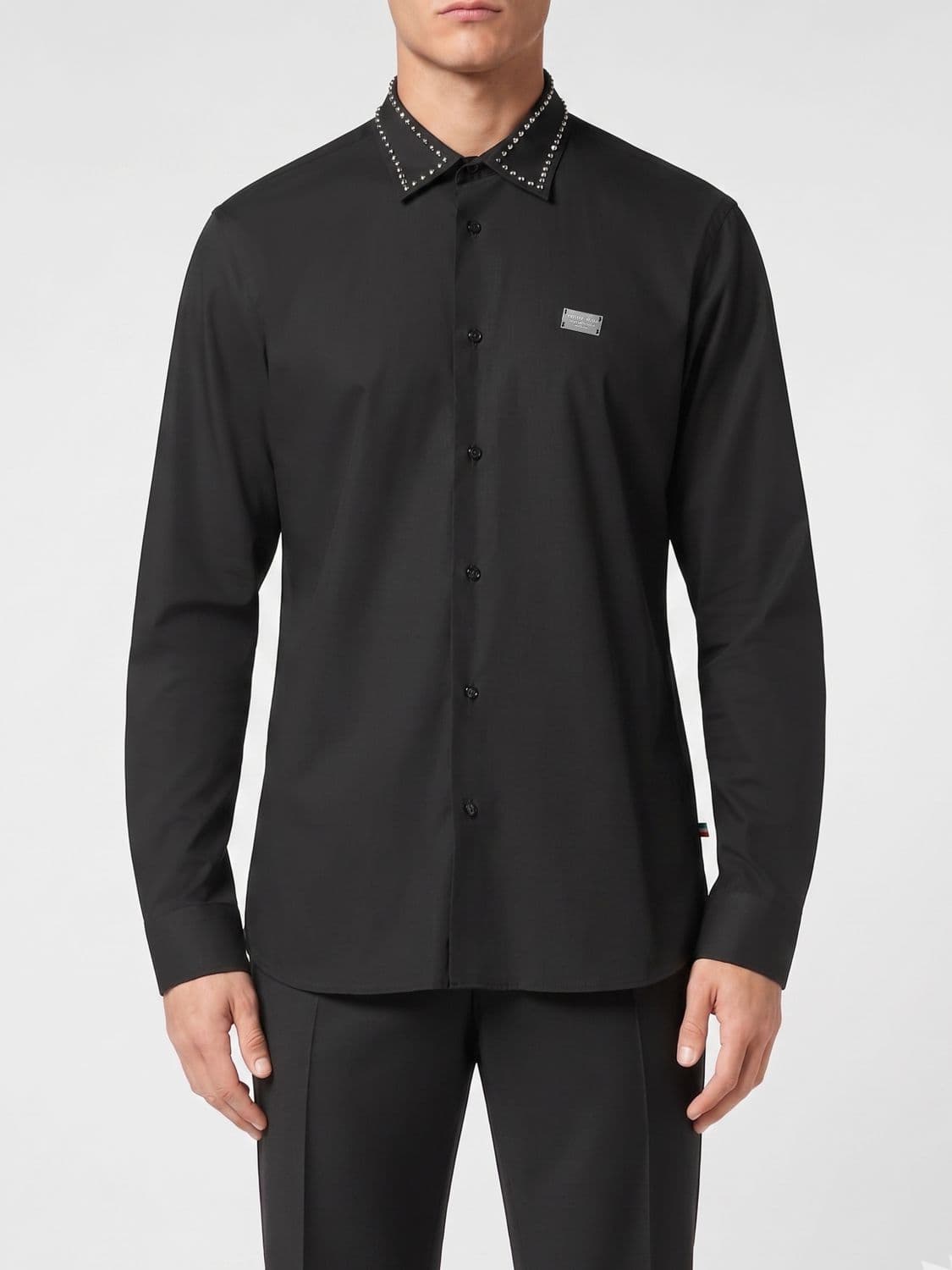Philipp Plein Cotton Shirt with Studs