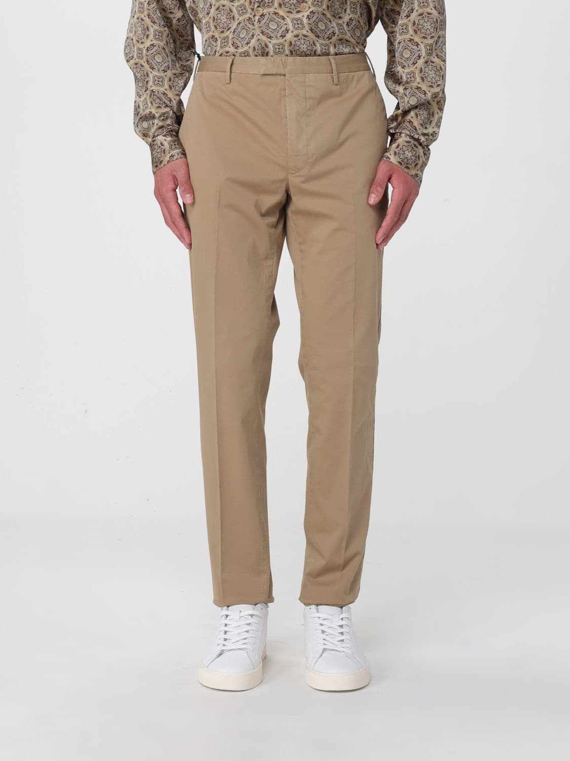 Pt Torino Stretch Cotton Chino Trousers