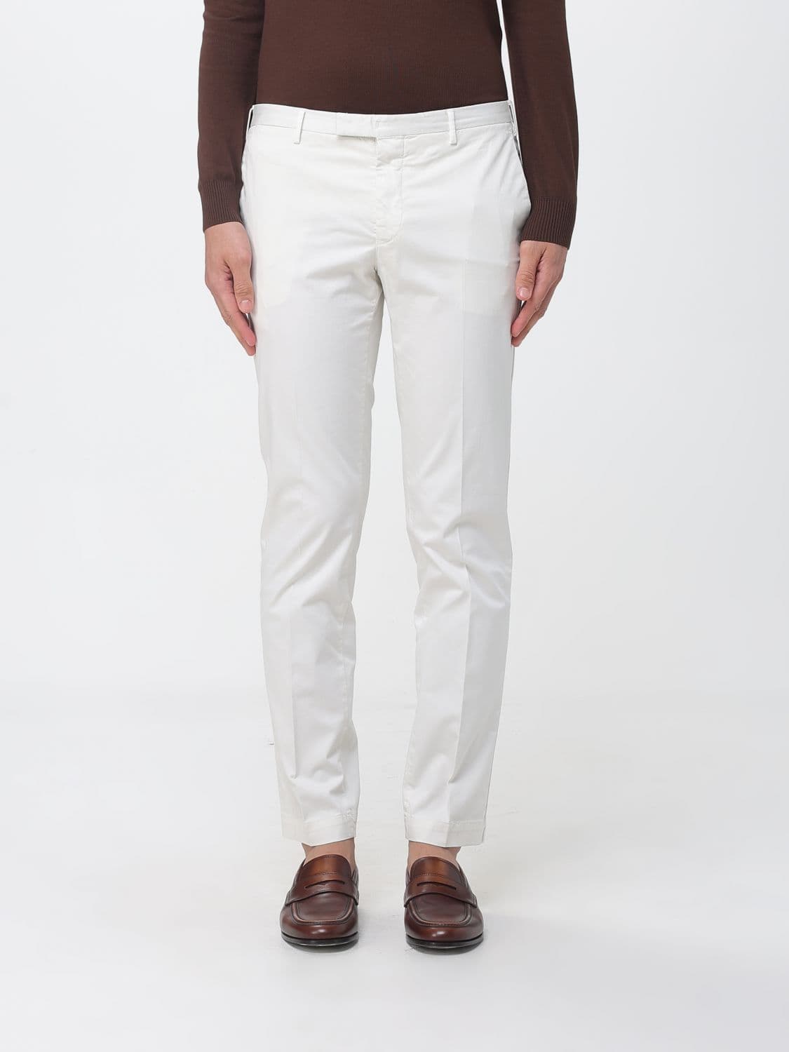 Pt Torino Stretch Cotton Chino Trousers