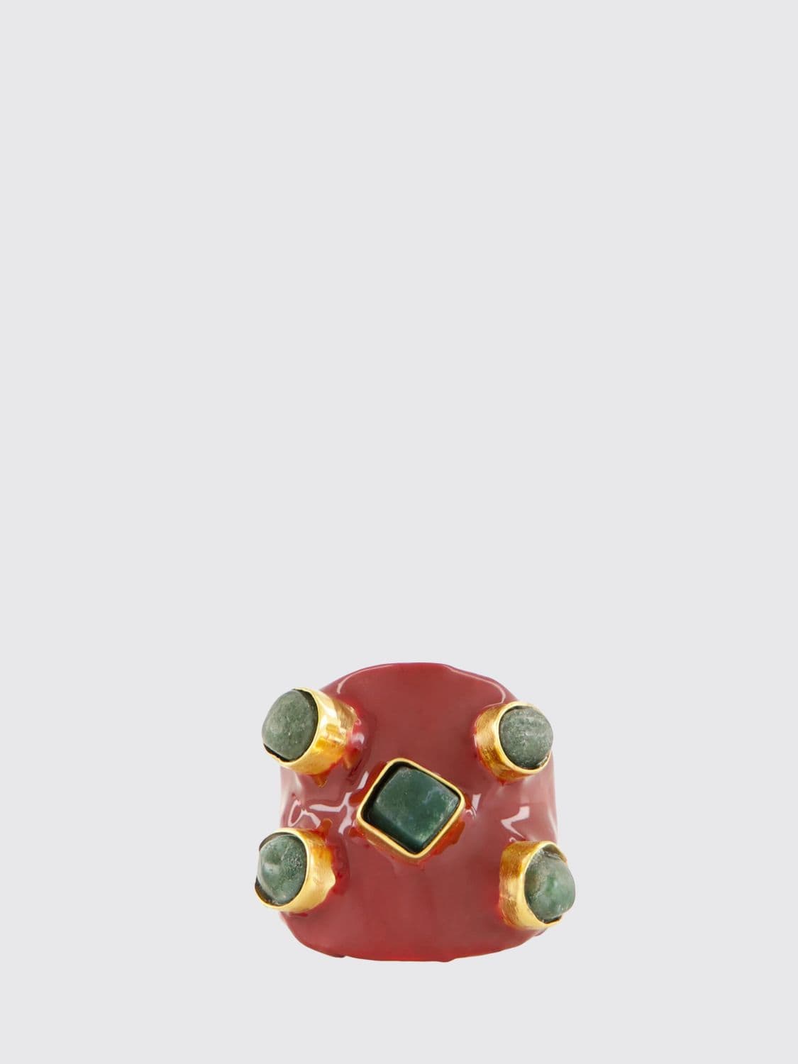 Paula Gaura Metal Ring with Stones · 2