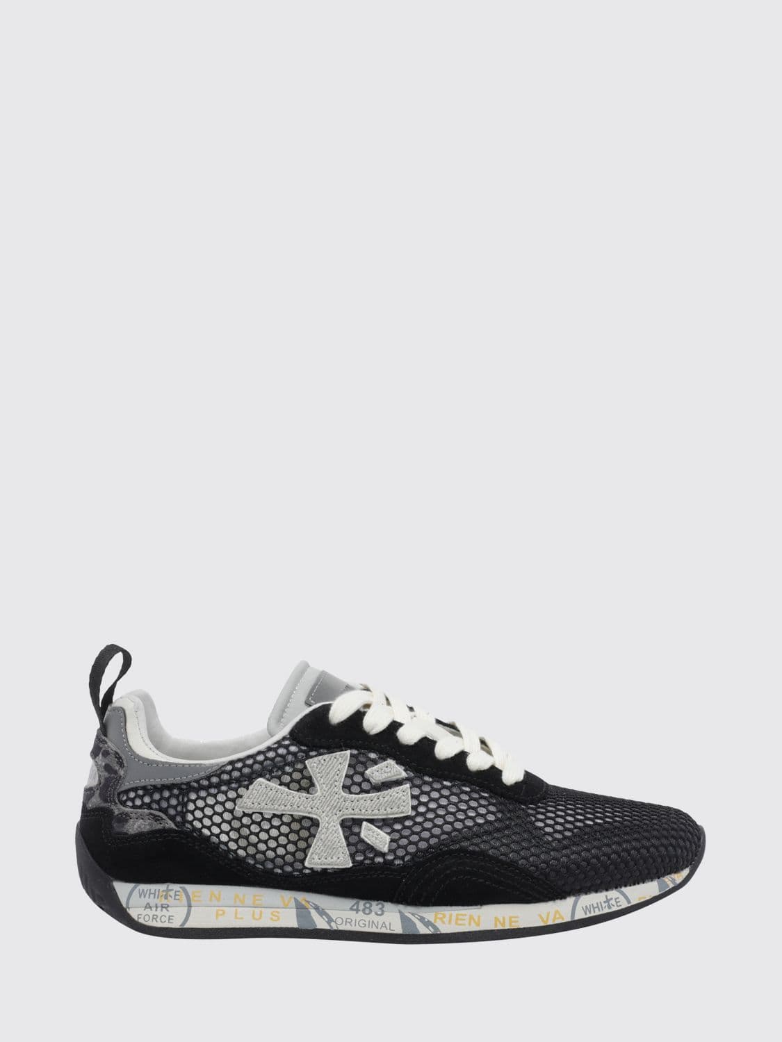 Premiata Mesh and Leather Runsead Sneakers