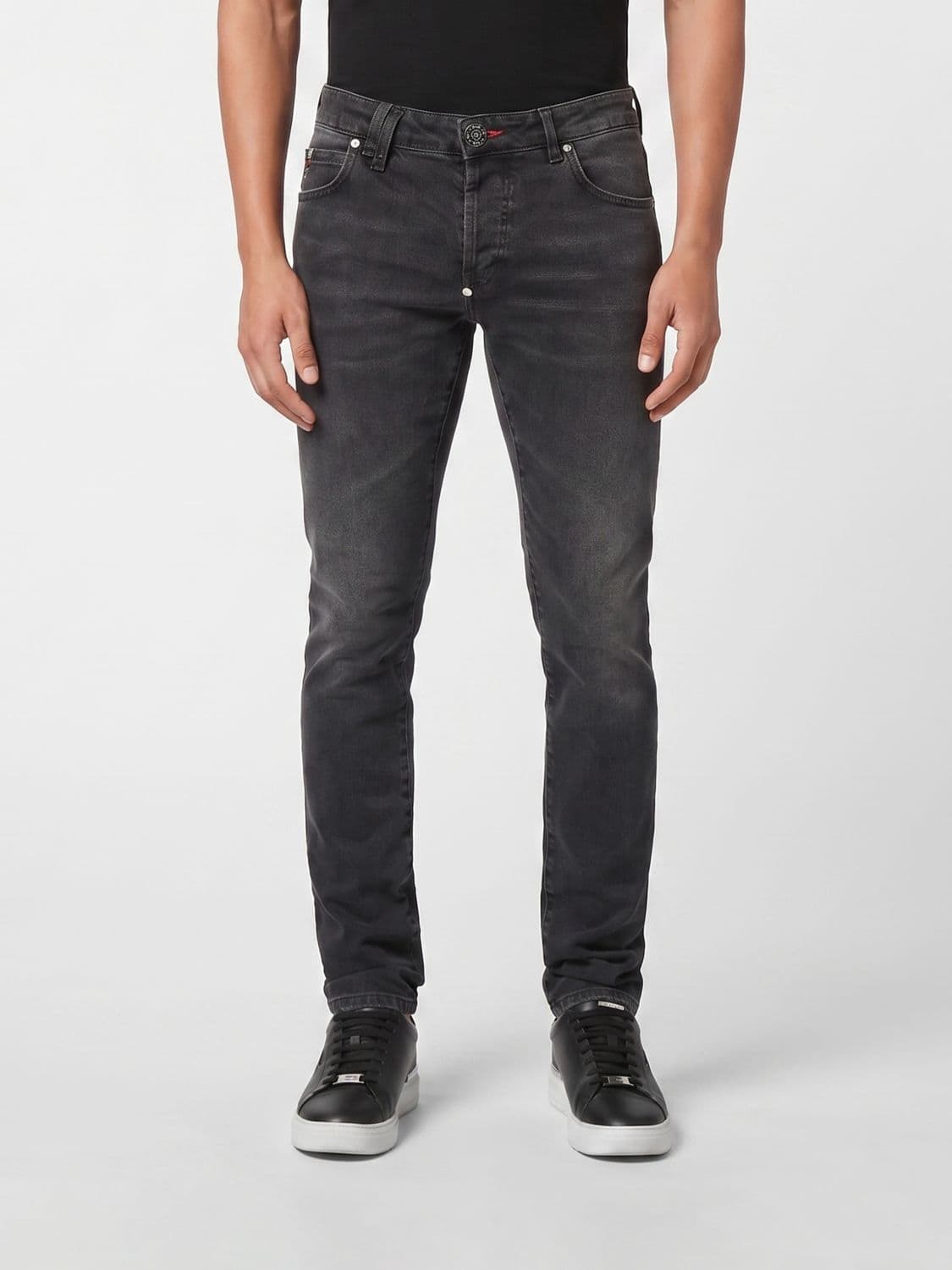 Philipp Plein Skinny Fit Jeans in Cotton Denim