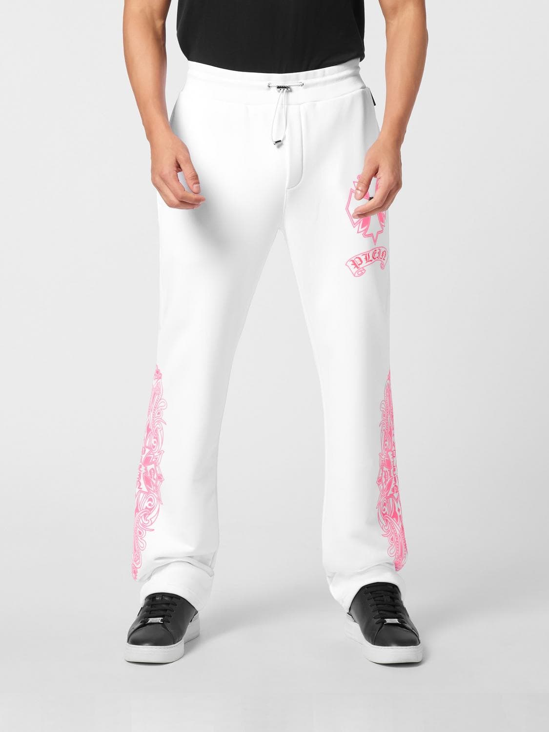 Philipp Plein Cotton Jogging Trousers with Graphic Print