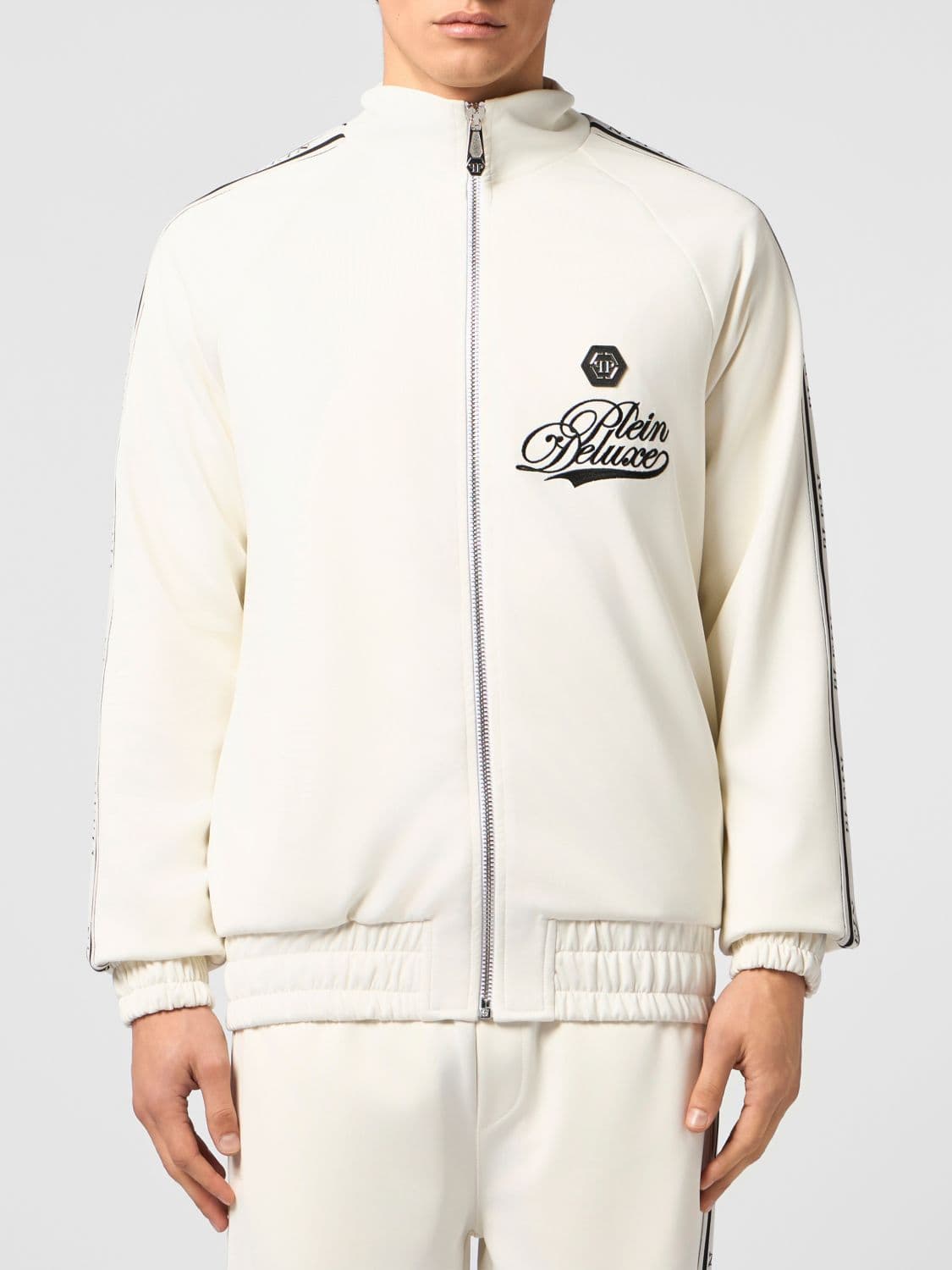 Philipp Plein Polyester Bomber Jacket with Logo