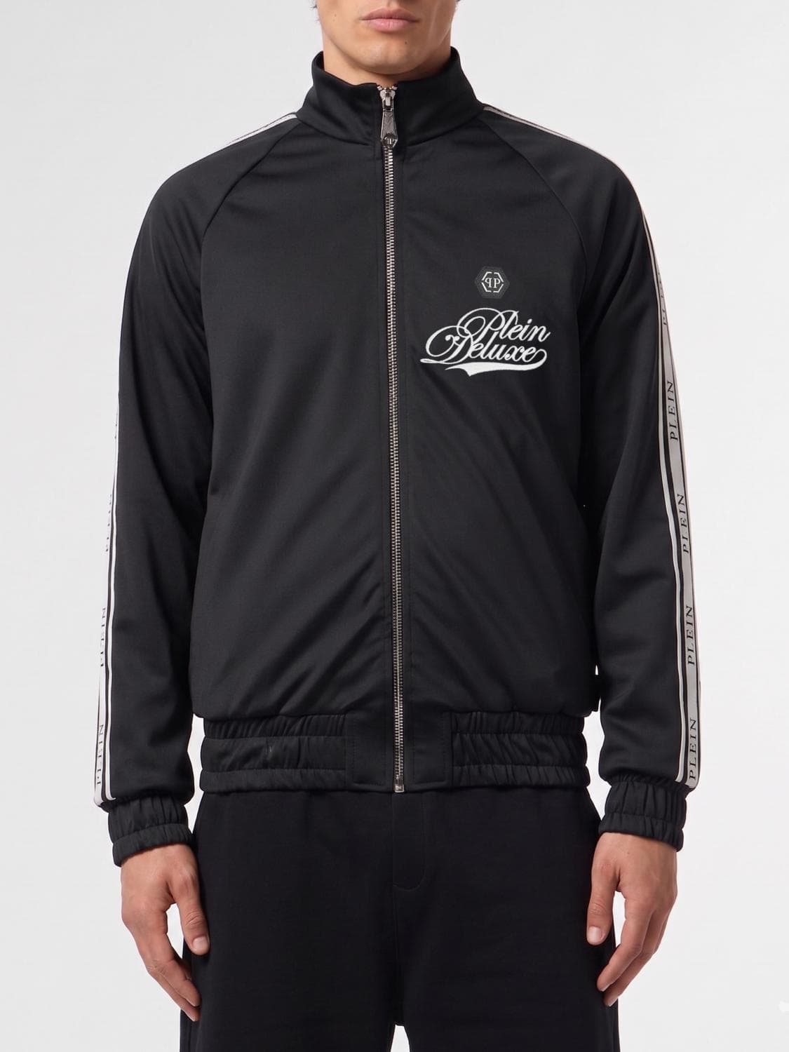 Philipp Plein Polyester Bomber Jacket with Logo