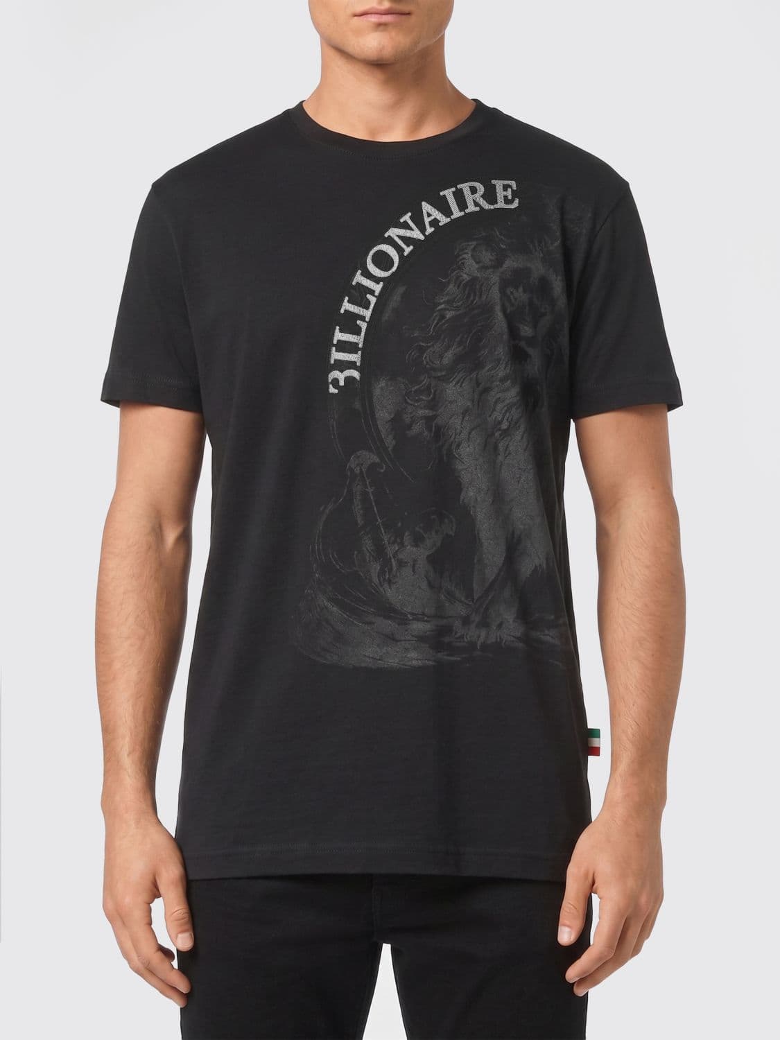Billionaire Cotton T-shirt with Lion Print