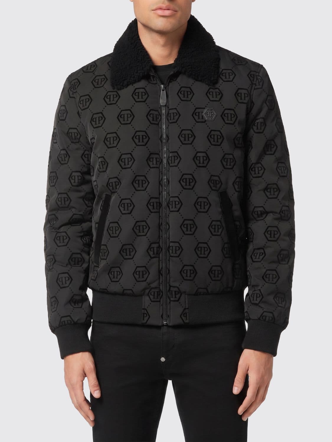 Philipp Plein PP Aviator Wool Bomber Jacket
