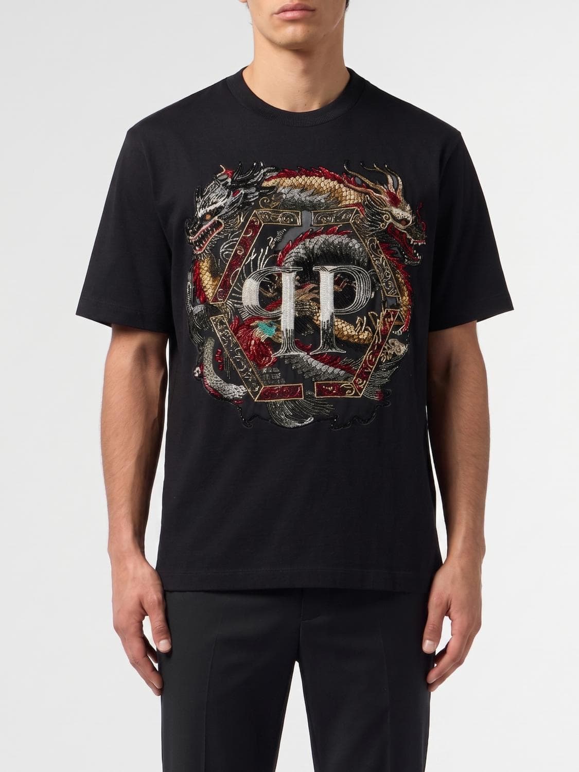 Philipp Plein PP Embroidered T-shirt with Beads