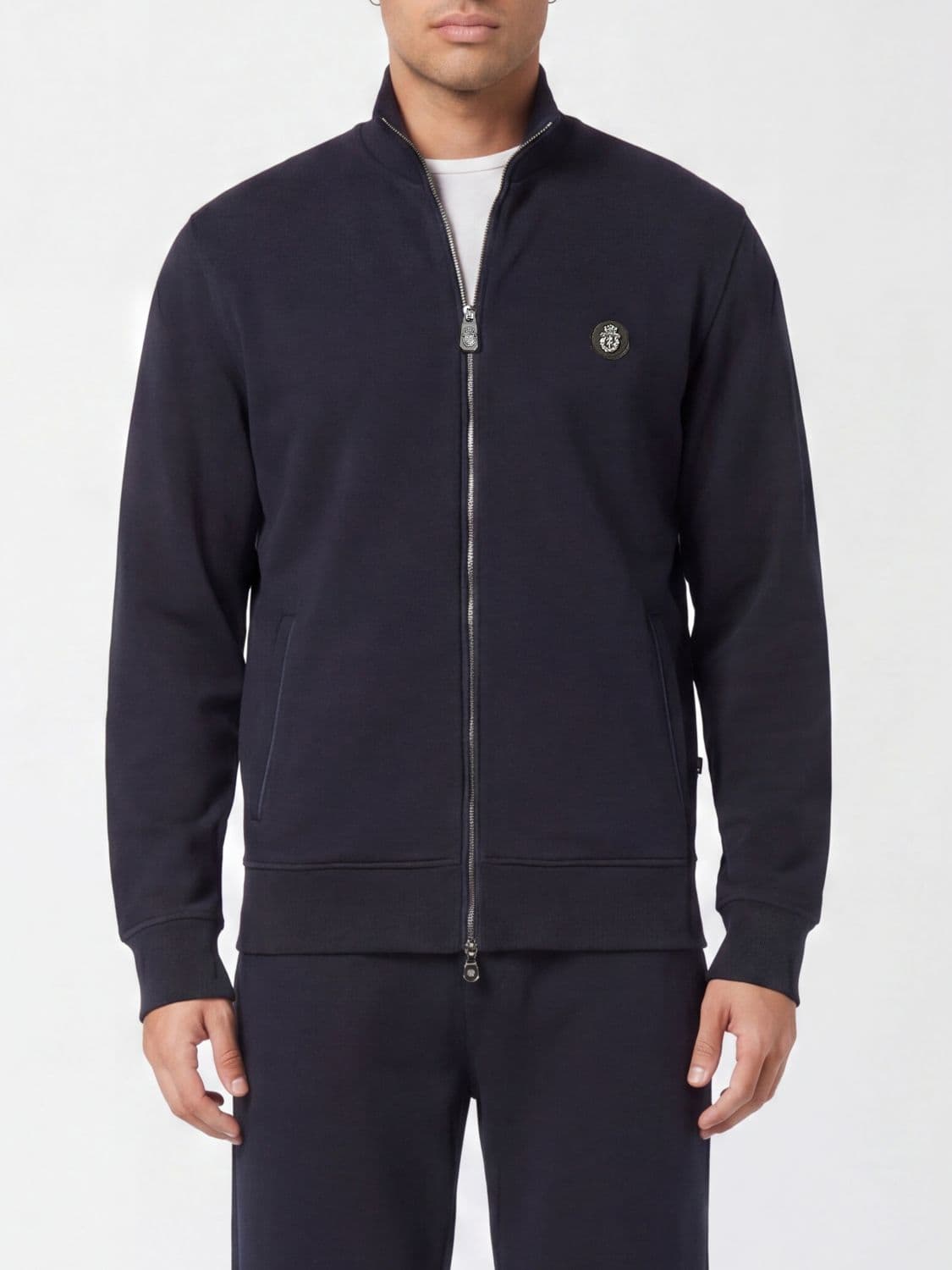 Billionaire Cotton Bomber Jacket with Logo