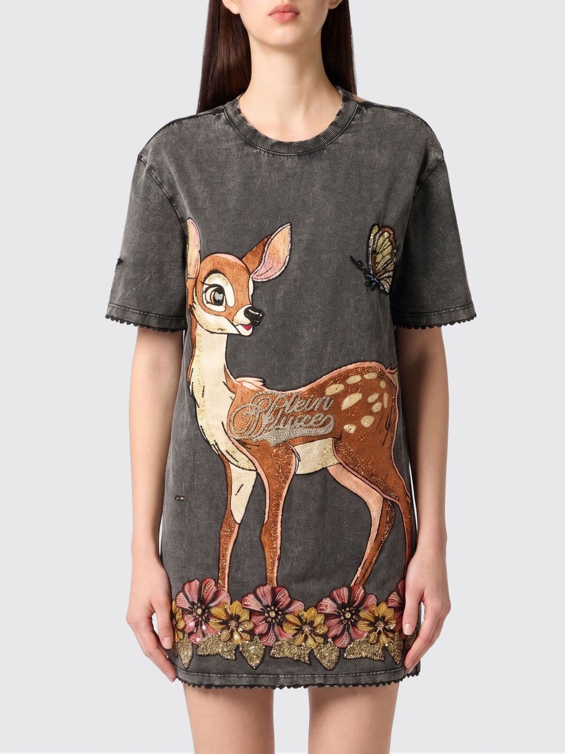 Philipp Plein Printed Cotton Crew Neck T-Shirt