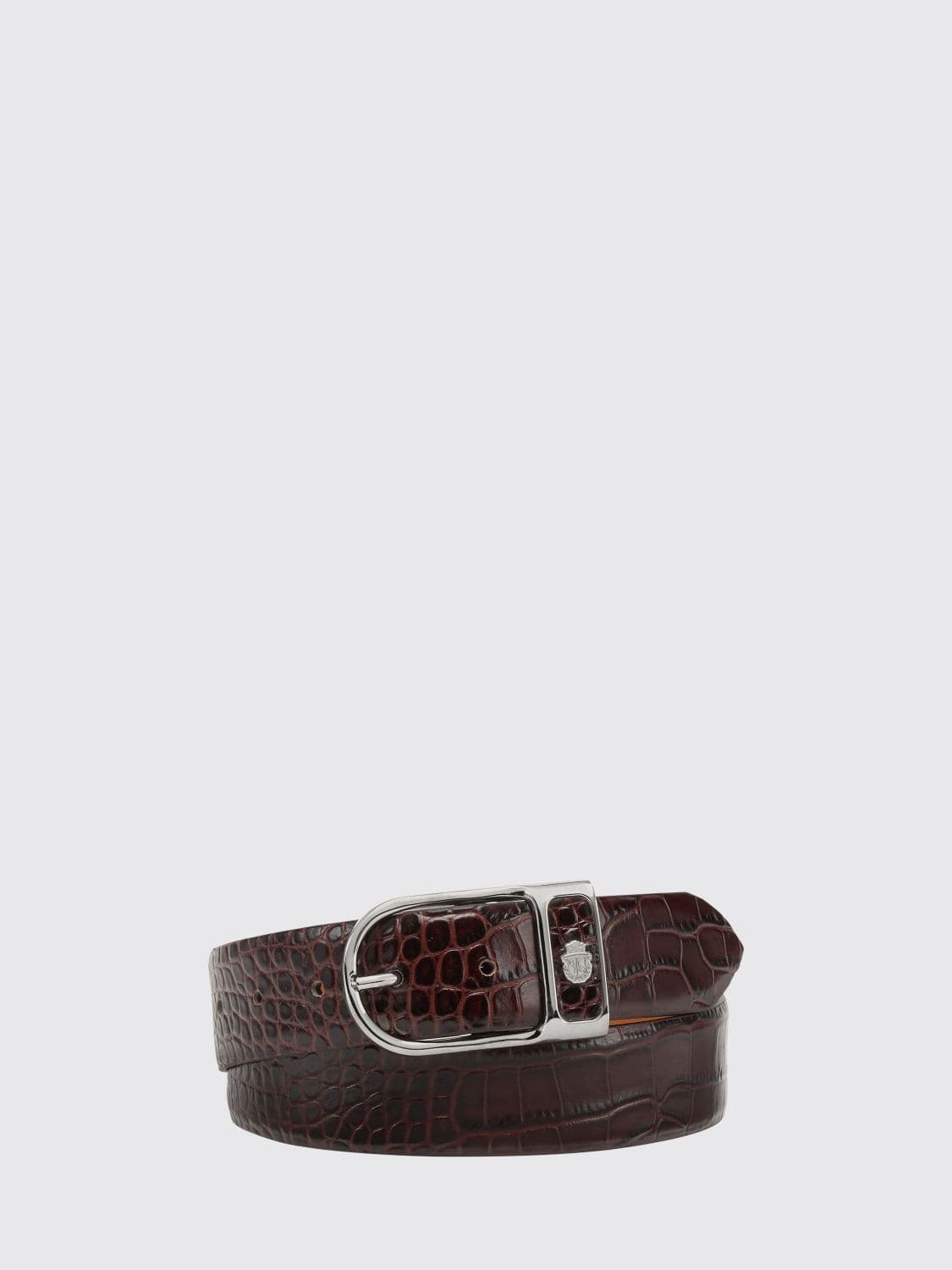 Billionaire Crocodile Print Leather Belt