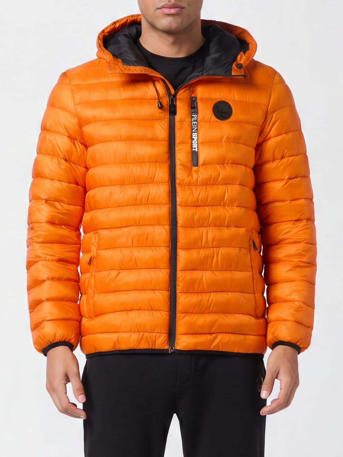 Plein Sport Nylon Down Jacket with Hood