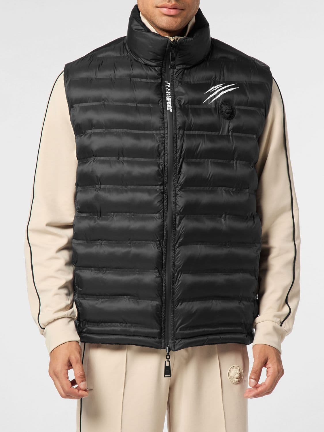 Plein Sport Padded Quilted Nylon Vest