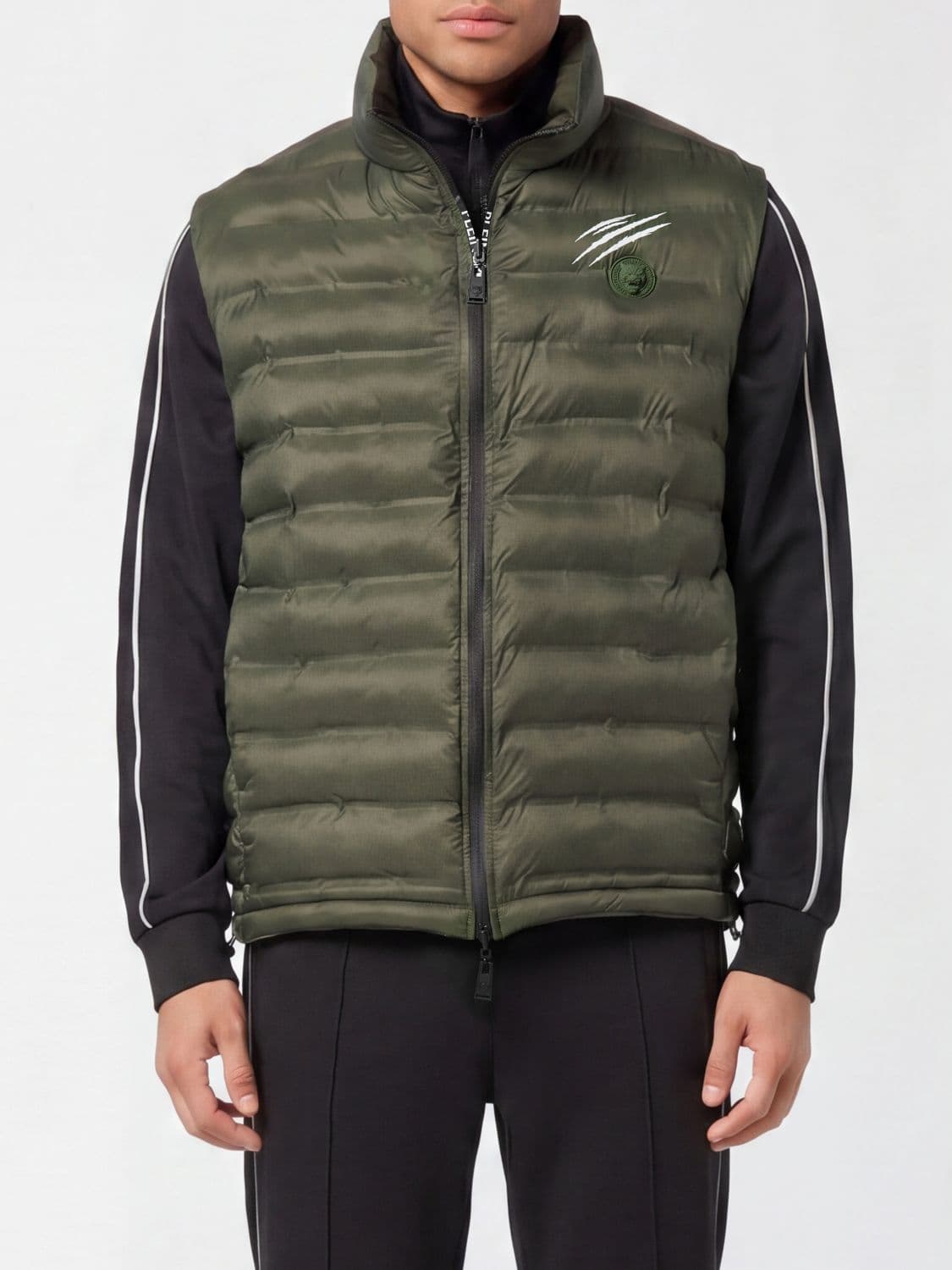Plein Sport Padded Quilted Nylon Vest