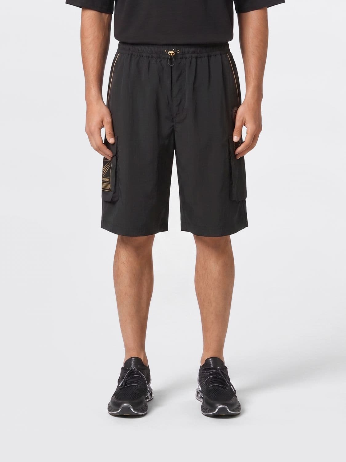 Plein Sport Stretch Technical Fabric Sports Shorts