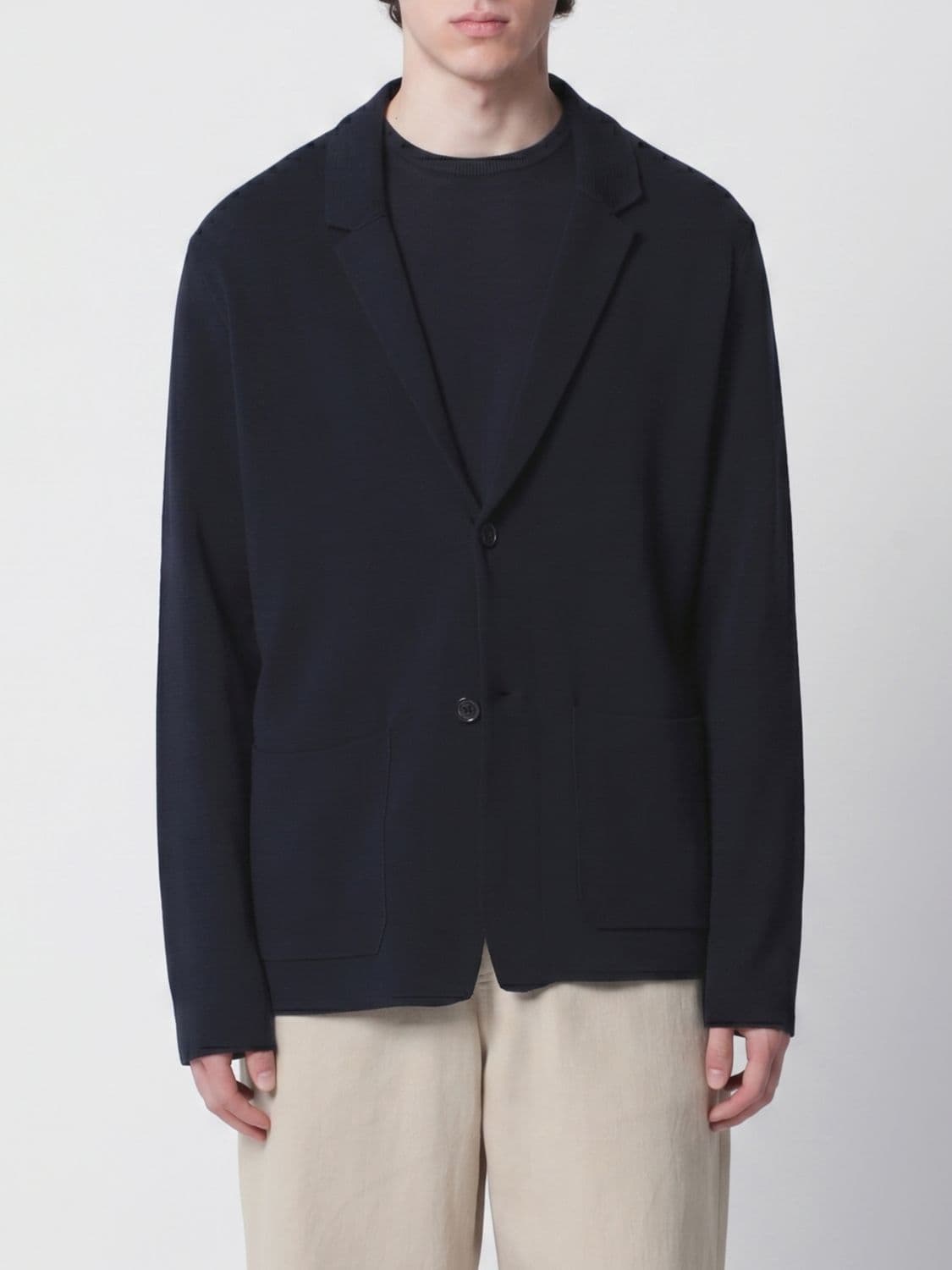 Roberto Collina Single-Breasted Cotton Blazer · 54