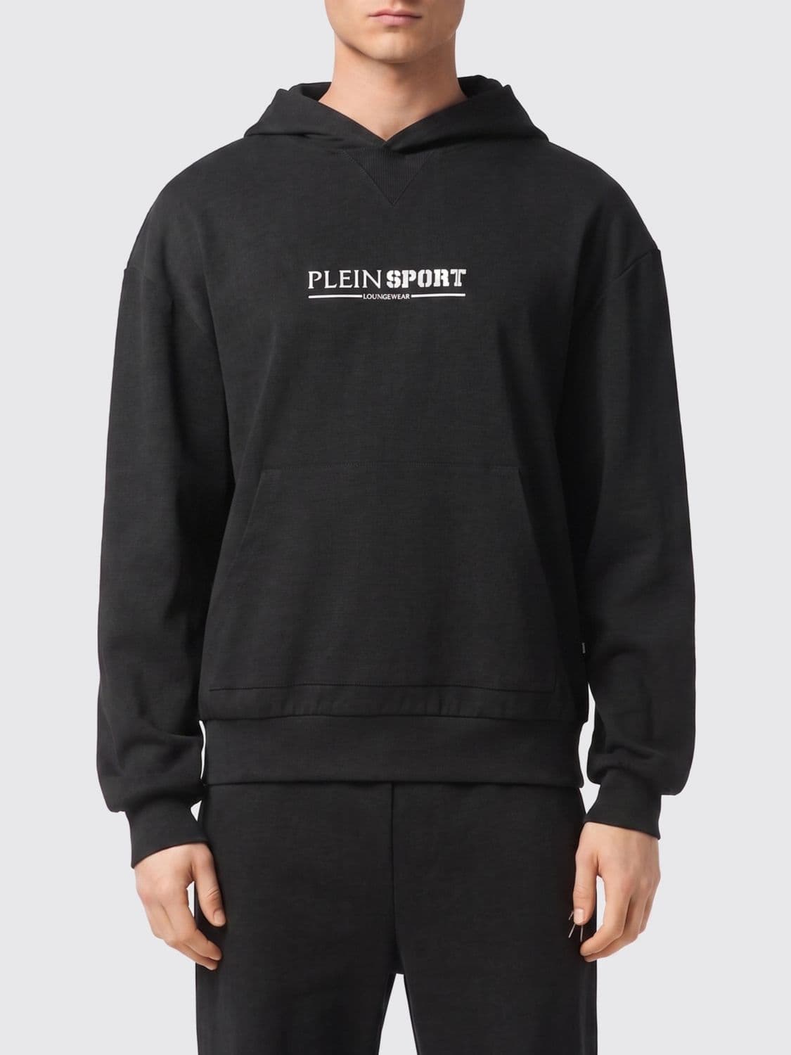 Plein Sport Cotton Hooded Sweatshirt with Logo