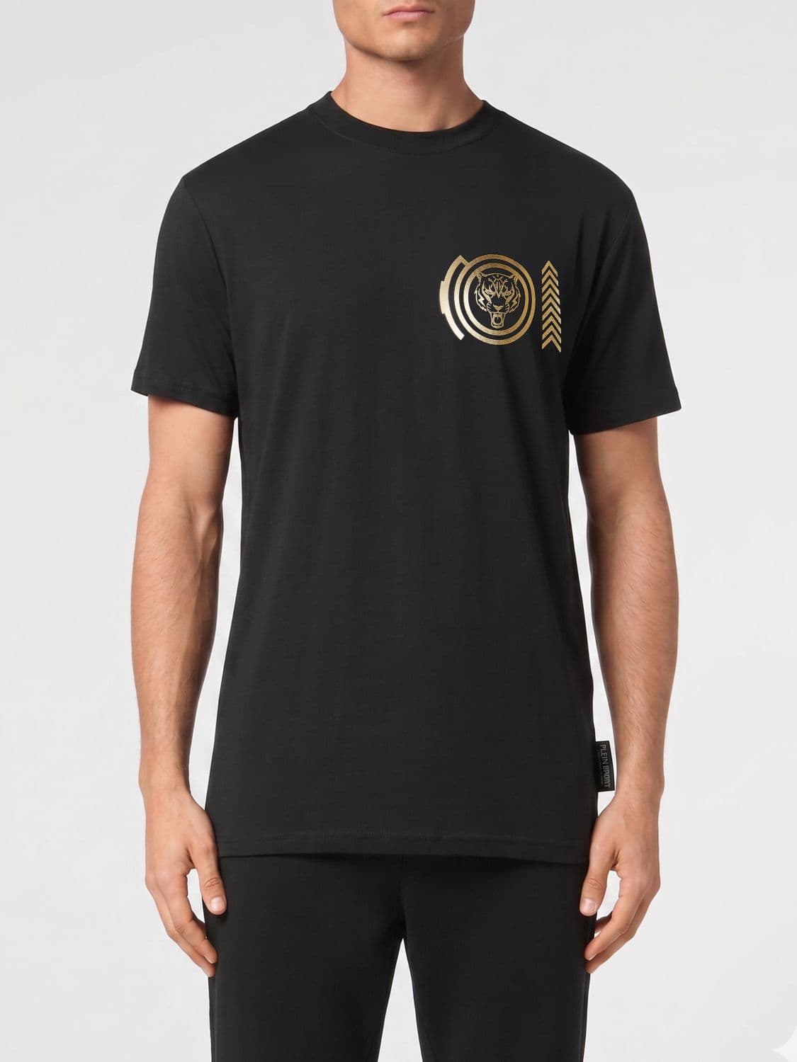 Plein Sport Cotton T-Shirt with Laminated Logo