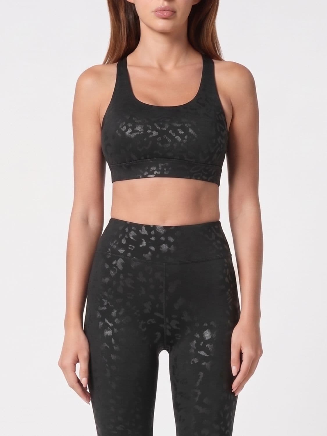 Plein Sport Animal Print Shiny Lycra Top