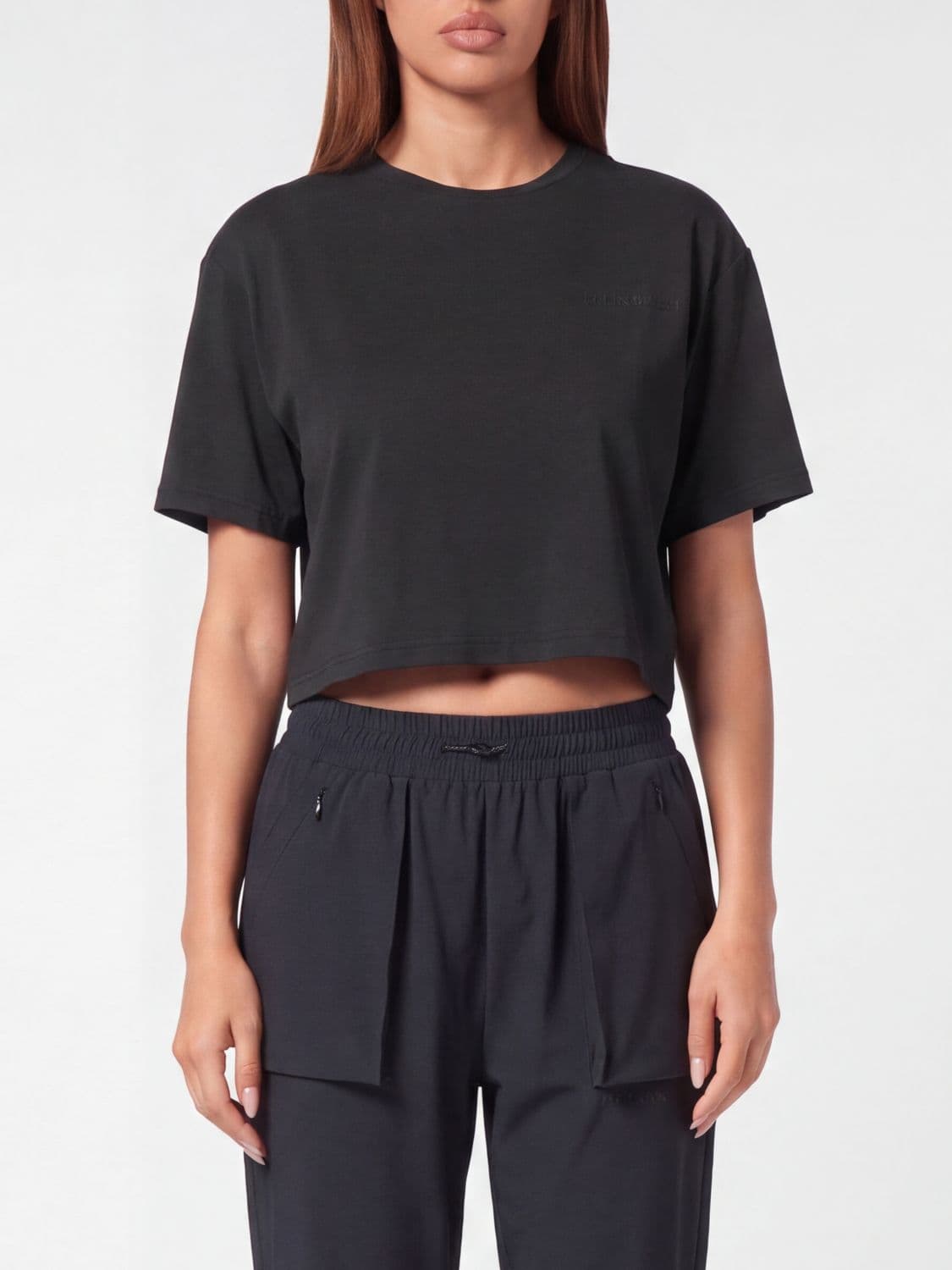 Plein Sport Crop Cotton T-shirt