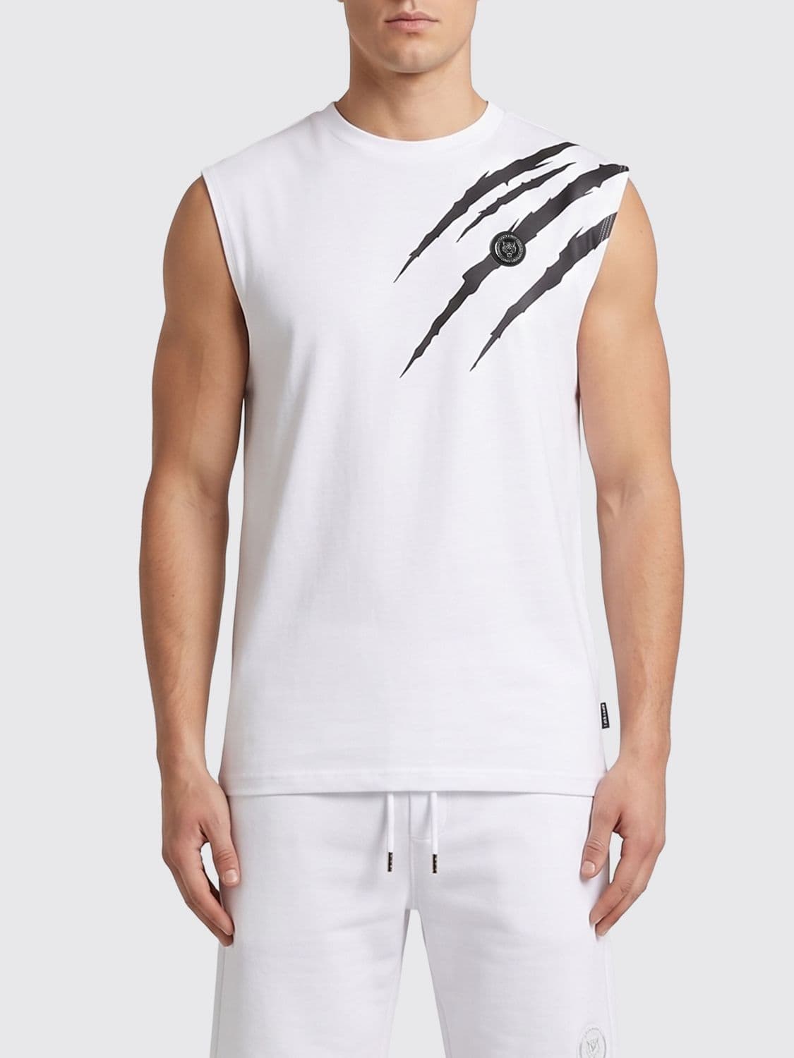 Plein Sport Printed Cotton Tank Top