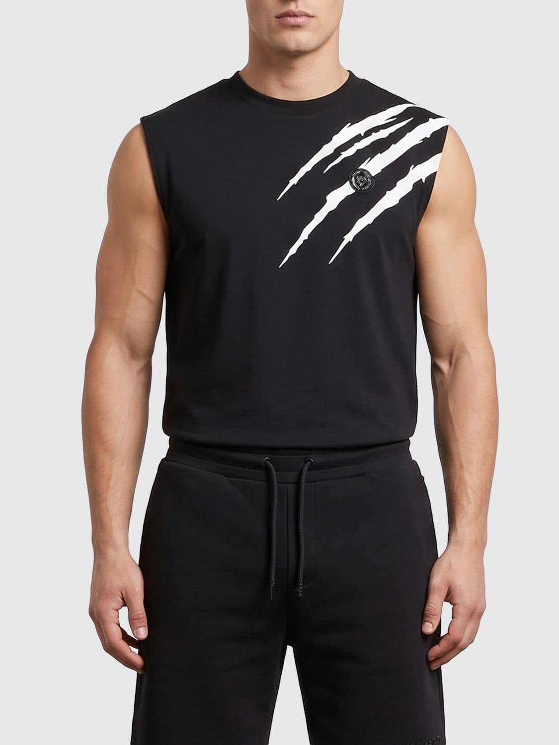 Plein Sport Printed Cotton Tank Top