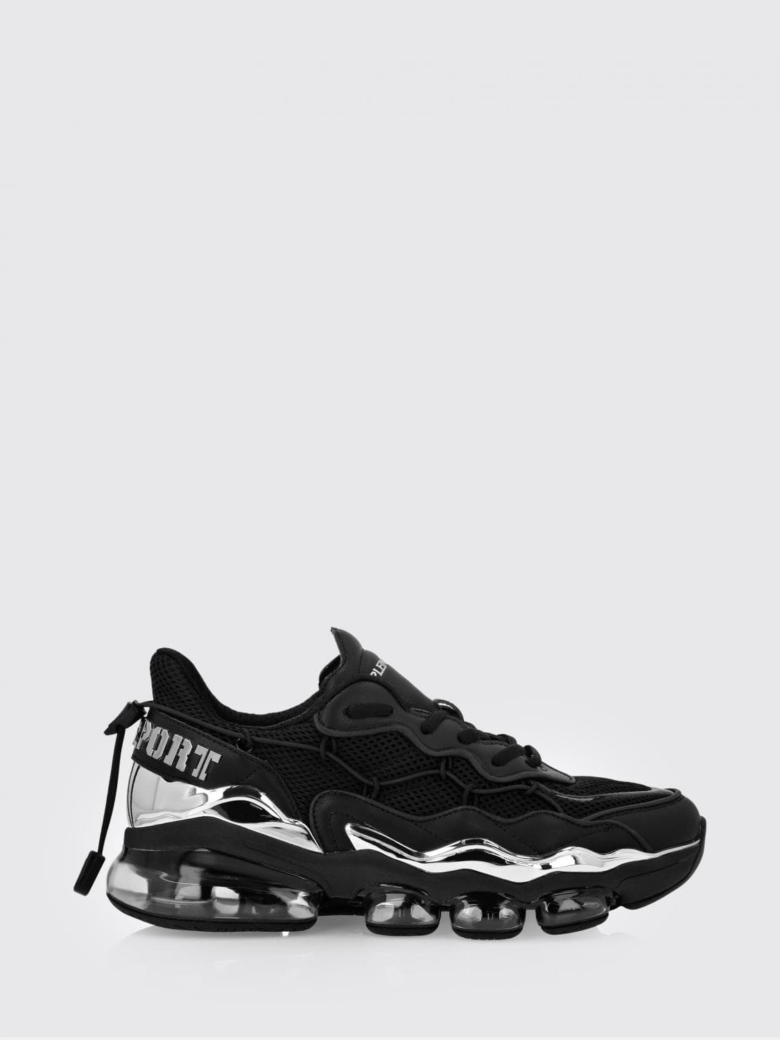 Plein Sport Mesh And Leather Sneakers
