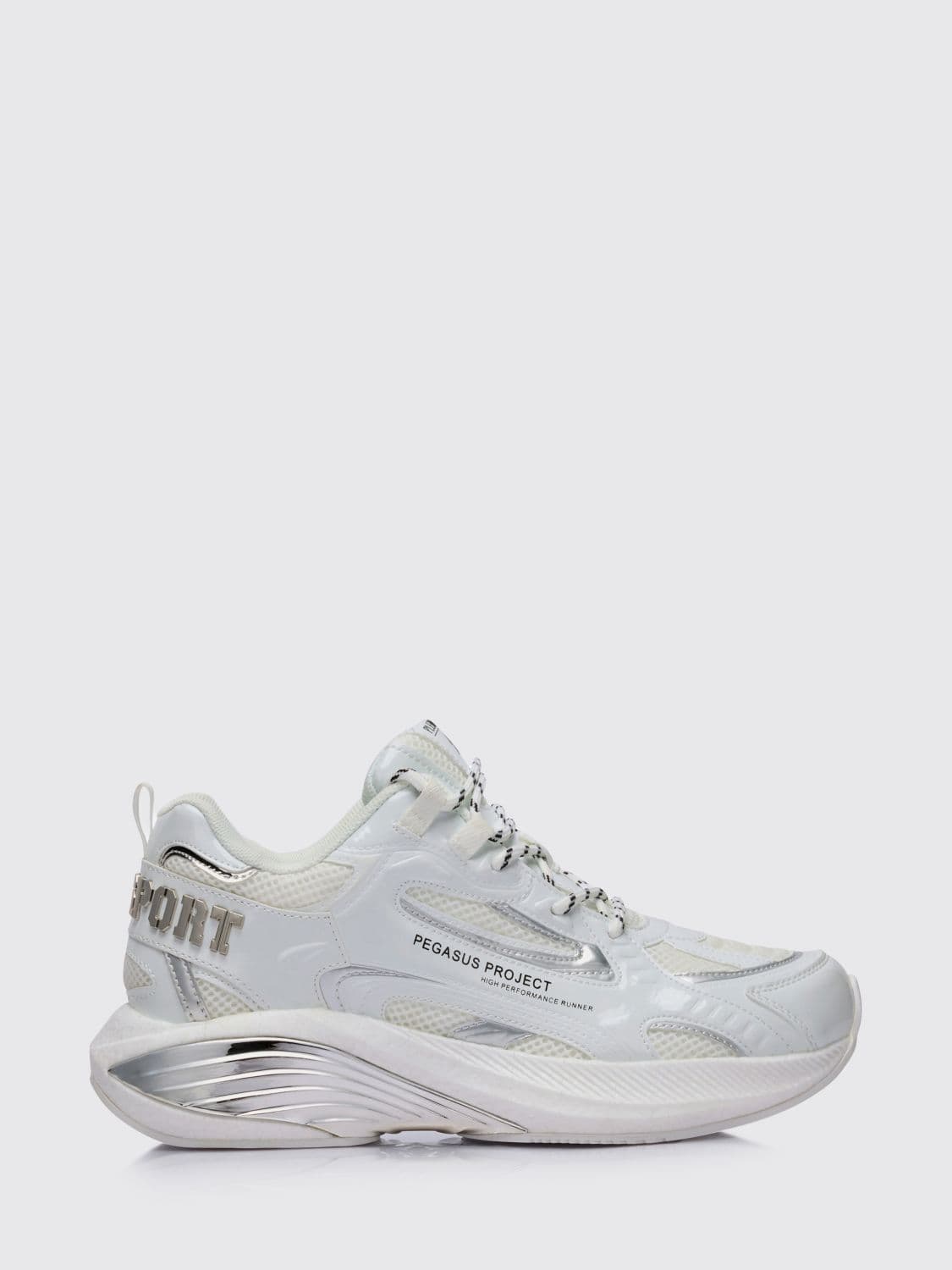 Plein Sport Pegasus Project Mesh And Patent Leather Sneakers