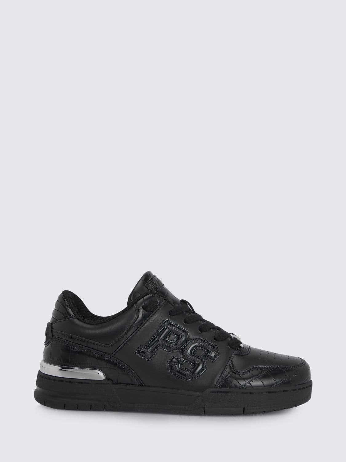 Plein Sport Crocodile Print Leather Sneakers