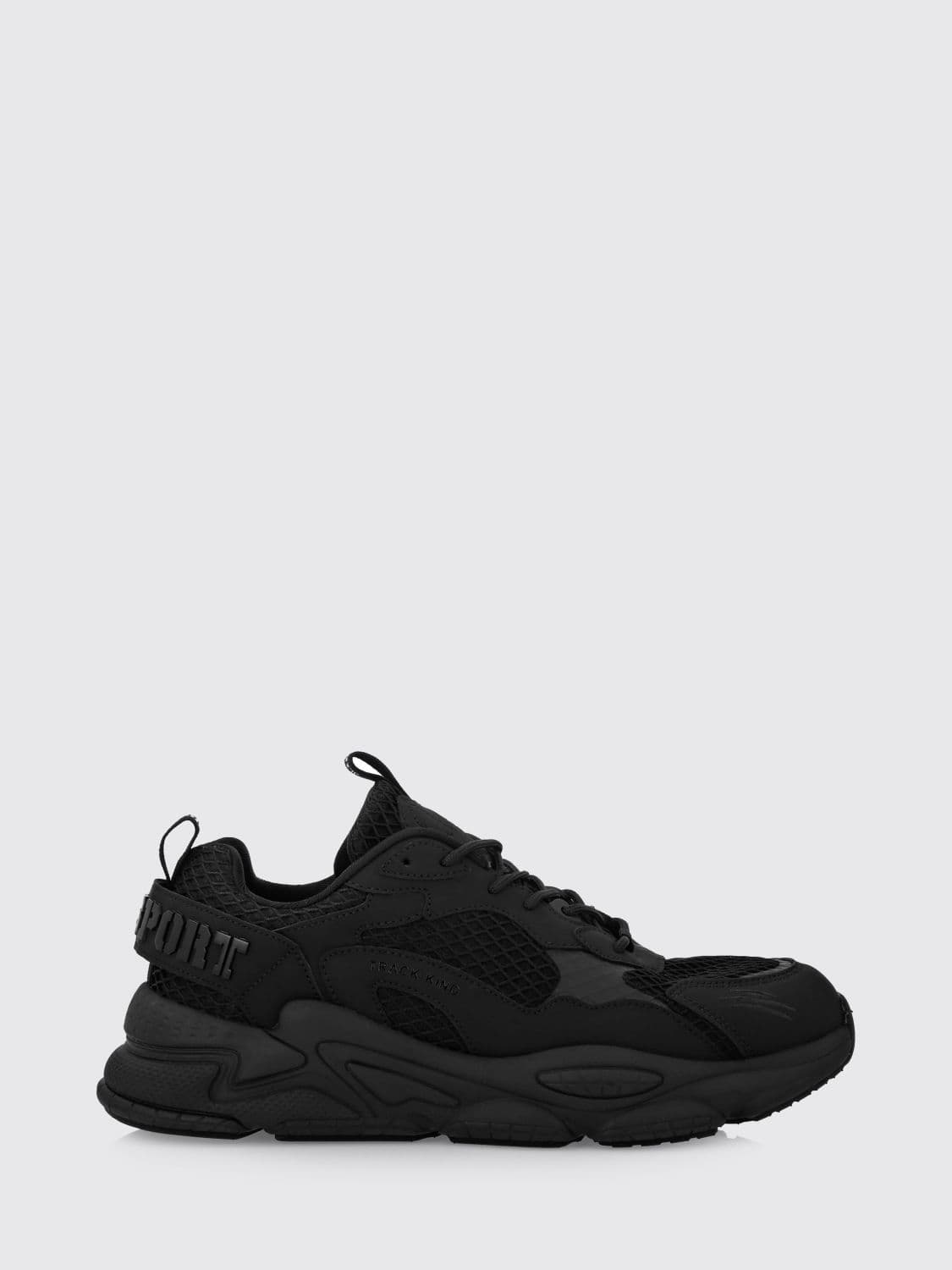 Plein Sport Track-King Leather And Mesh Sneakers