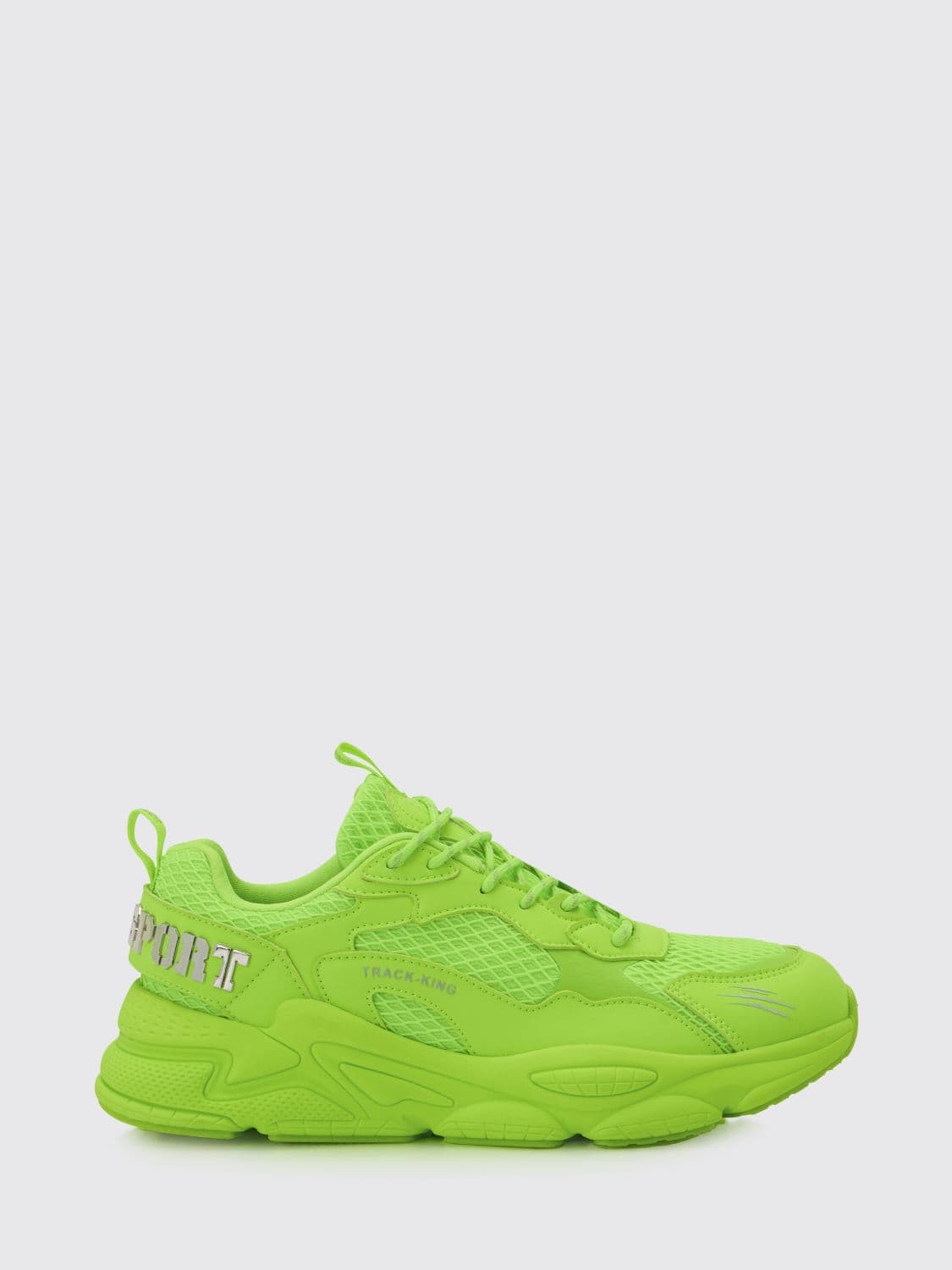 Plein Sport Track-King Leather And Mesh Sneakers