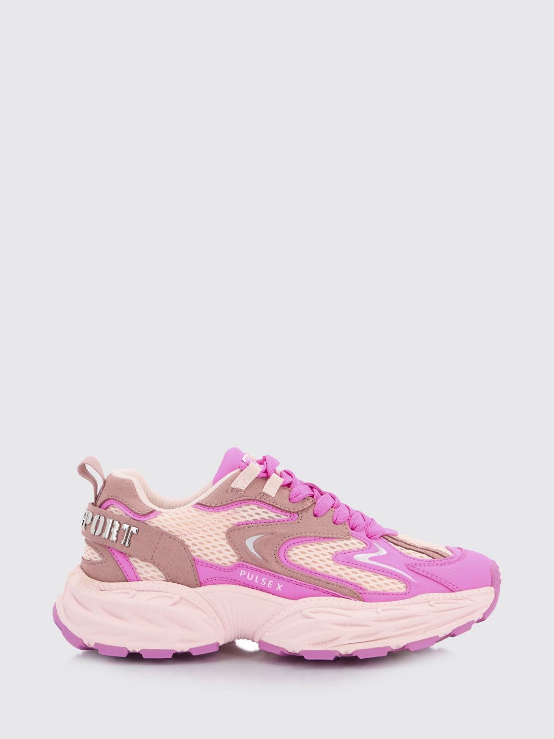 Plein Sport Pulse X Mesh and Leather Sneakers