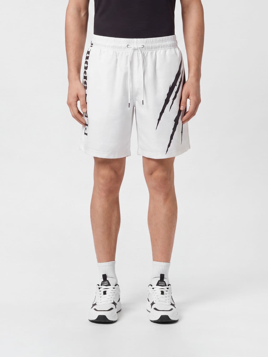 Plein Sport Stretch Technical Fabric Jogging Shorts