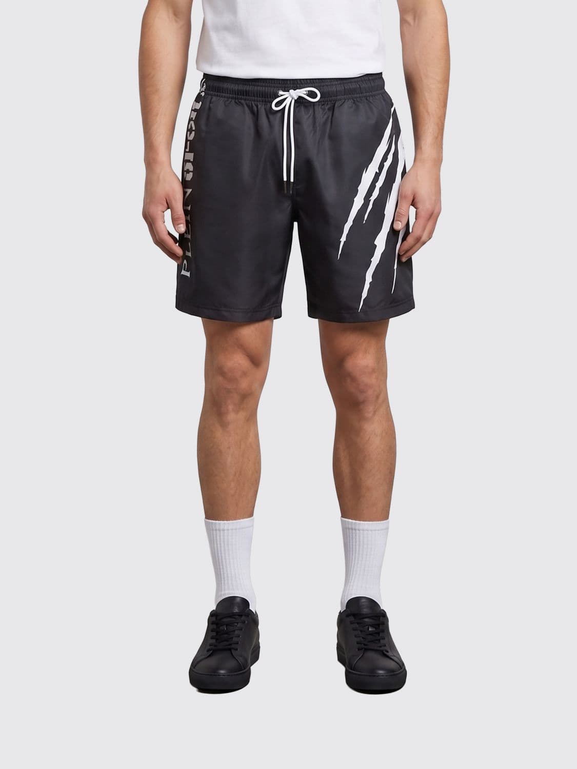 Plein Sport Stretch Technical Fabric Jogging Shorts