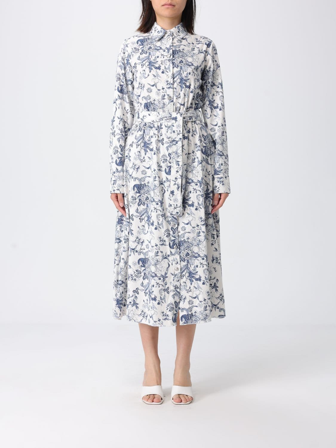 Liu Jo Cotton Shirtdress with Floral Print