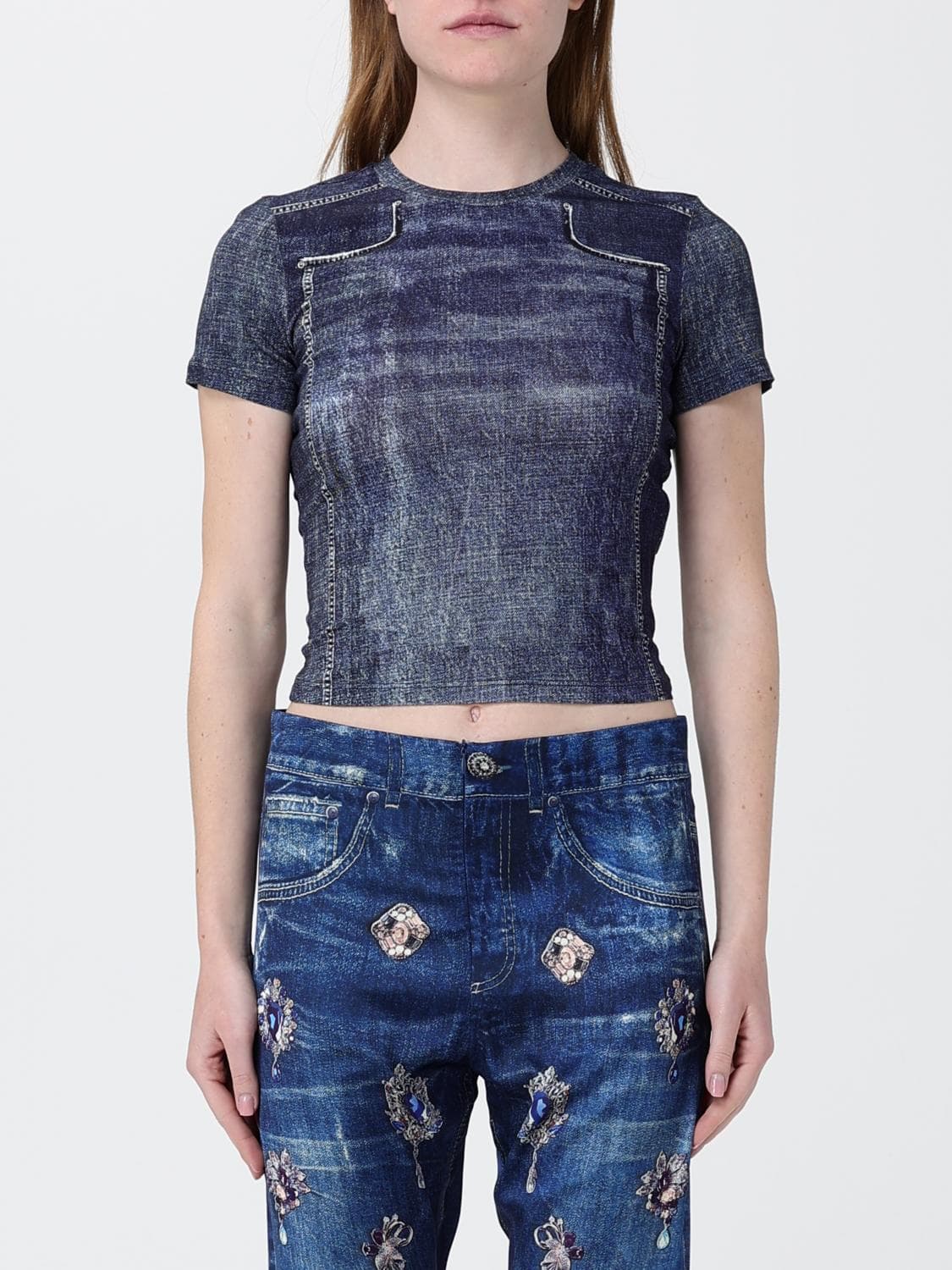 Liu Jo Printed Stretch Viscose Top