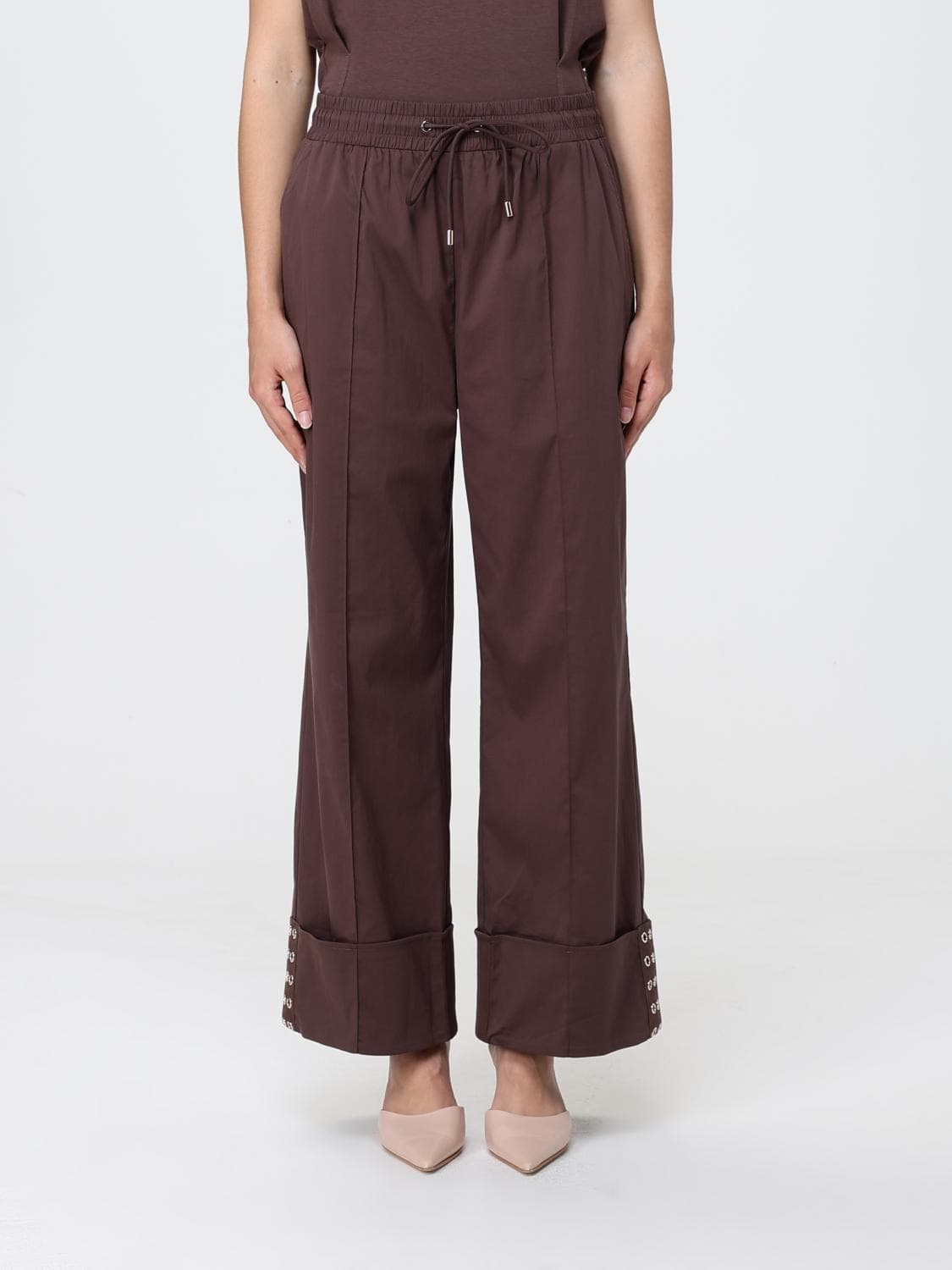 Liu Jo Cotton Trousers with Drawstring · L
