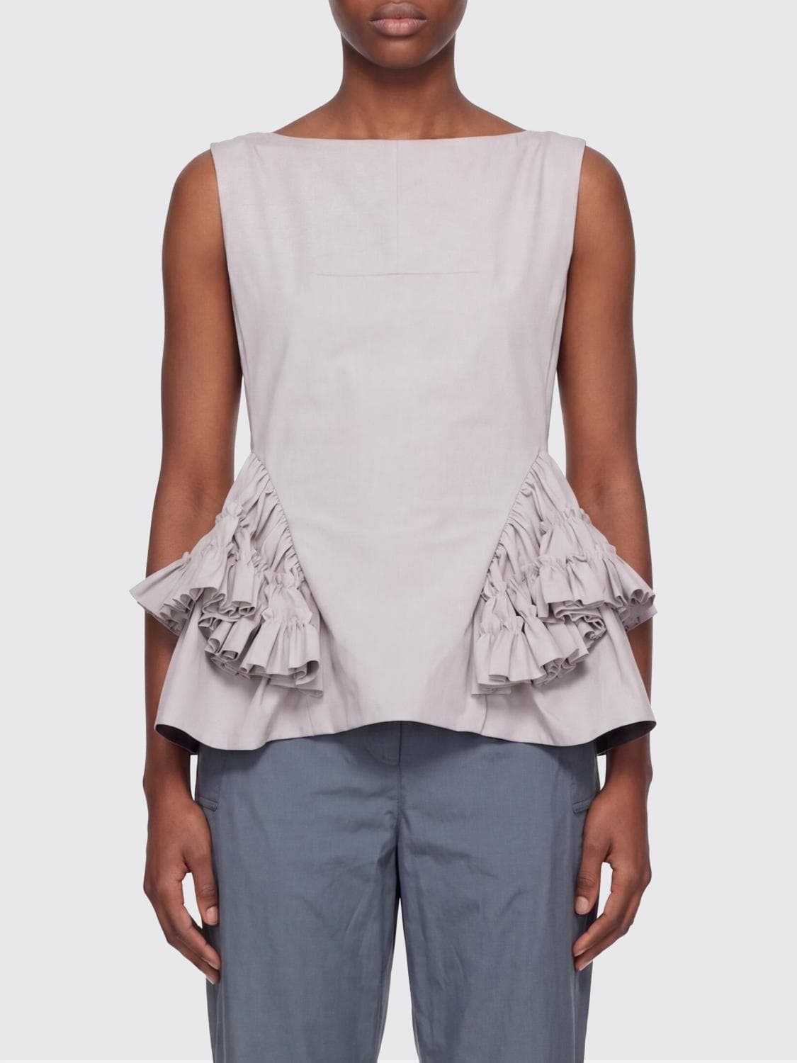 Dries Van Noten Top with Ruffles · 40