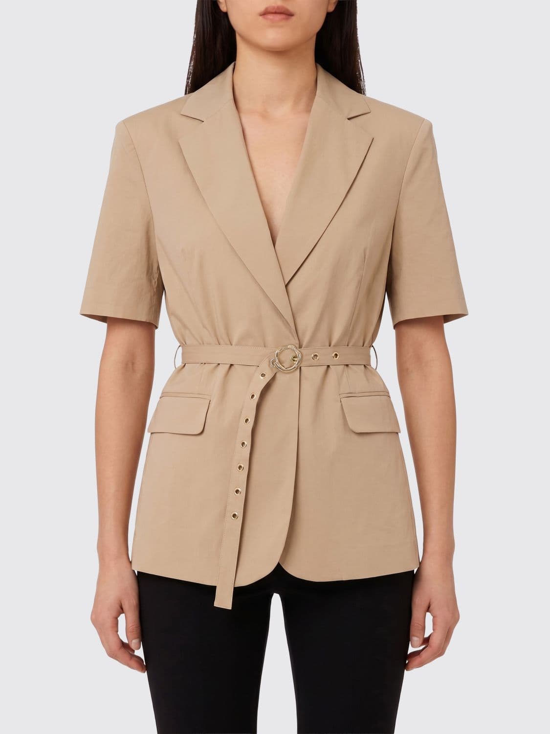 Liu Jo Cotton Blend Jacket with Belt