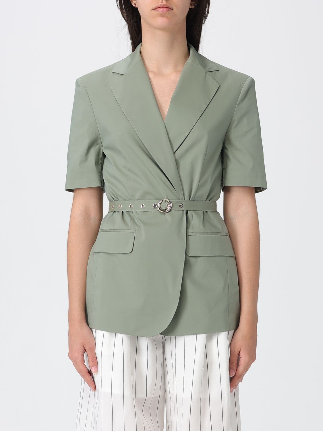 Liu Jo Cotton Blend Jacket with Belt