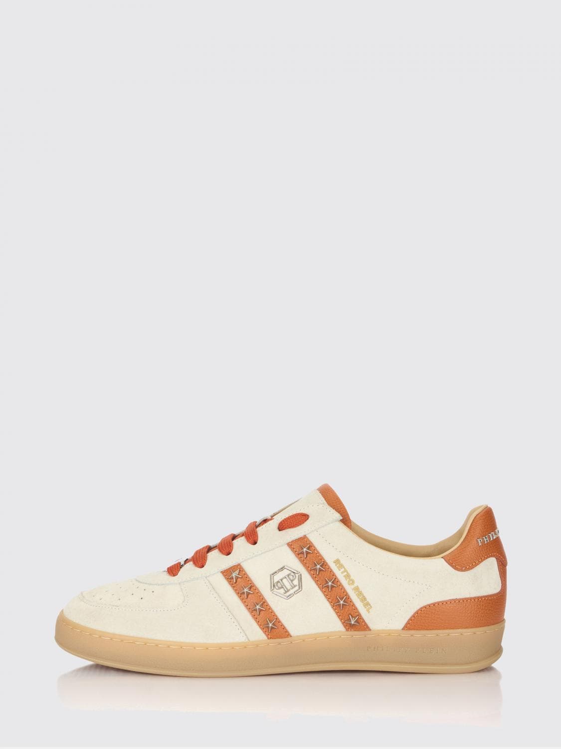 Philipp Plein Retro Rebel Suede Sneakers with Applied Stars