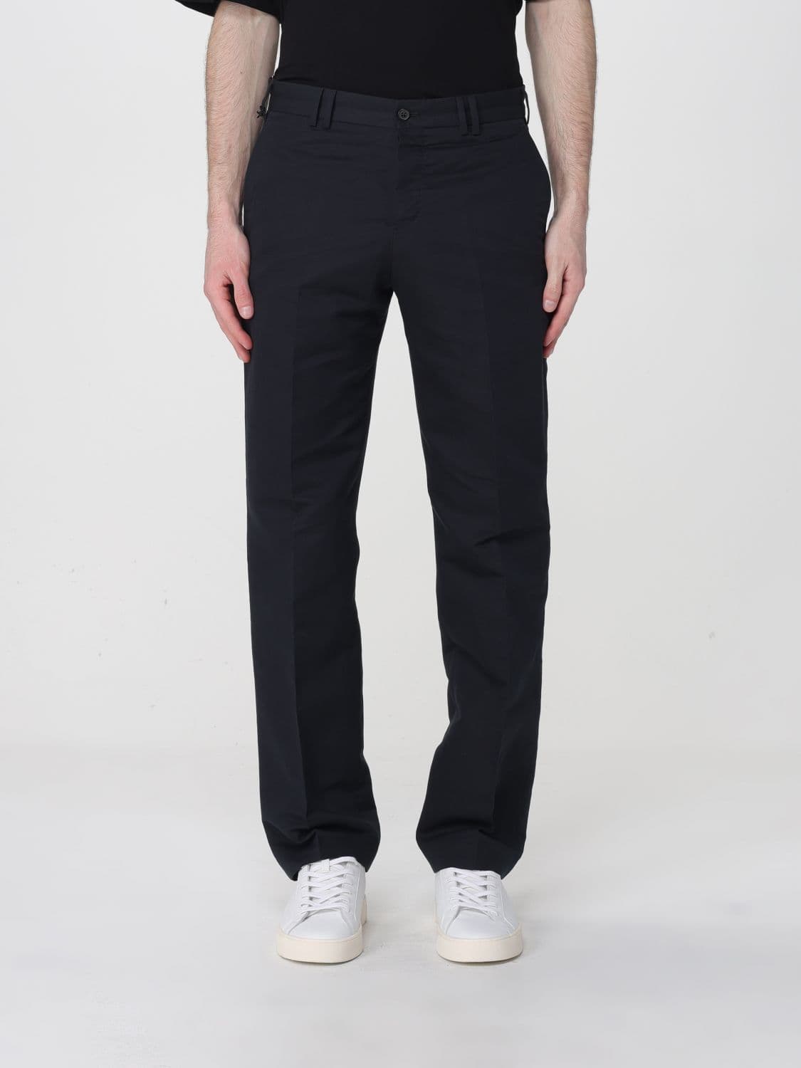 Pt Torino Cotton and Linen Chino Trousers