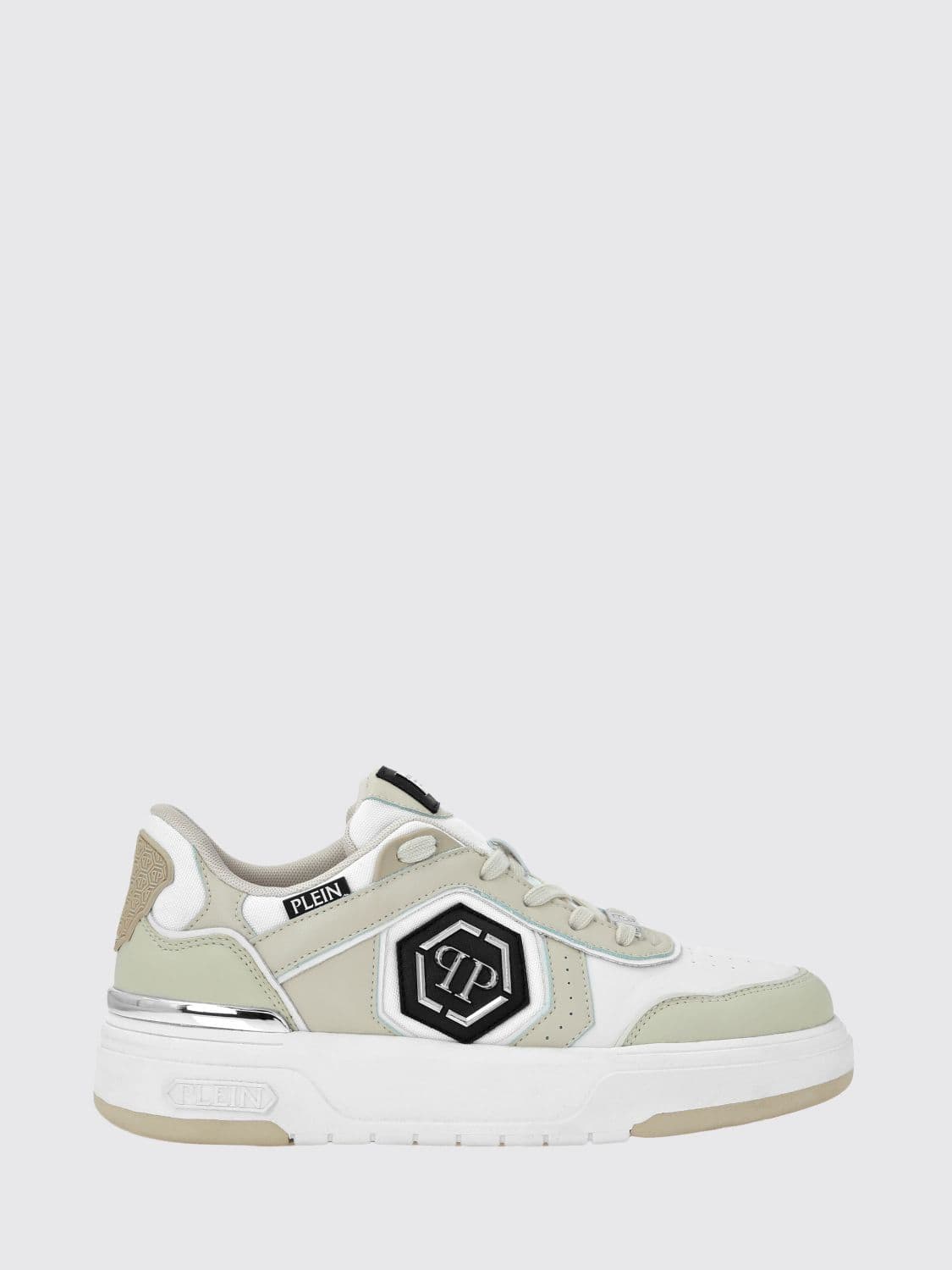 Philipp Plein Leather and Mesh Sneakers