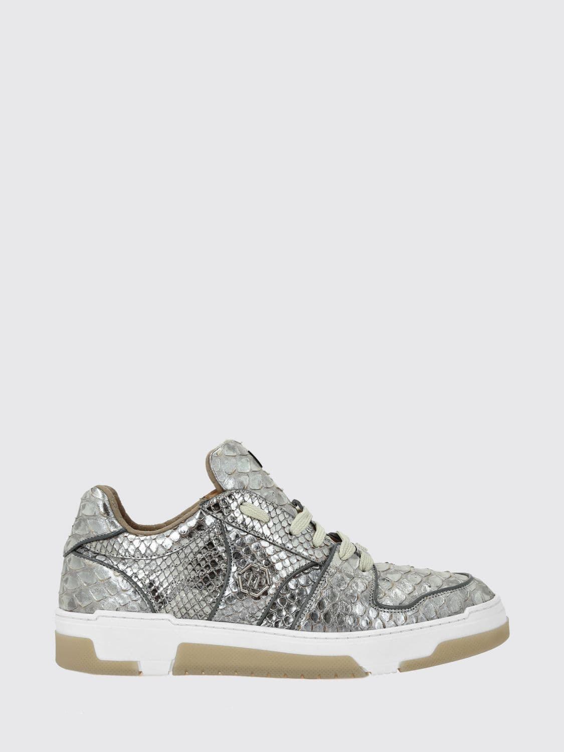 Philipp Plein Laminated Python Leather Sneakers