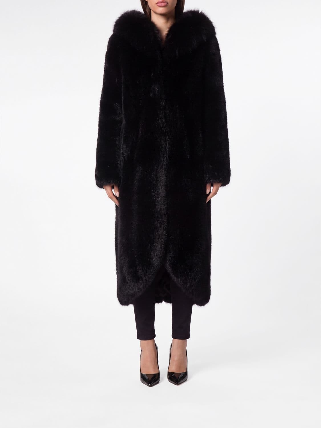 Philipp Plein Fur Coat Woman color Black