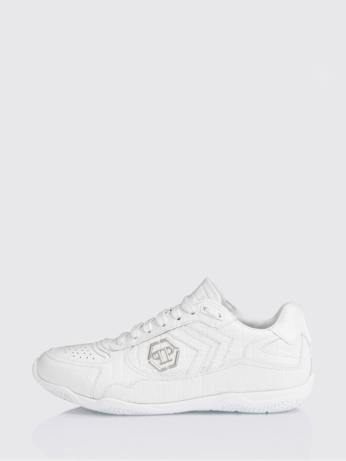 Philipp Plein Pit-$top Crocodile Print Leather Sneakers