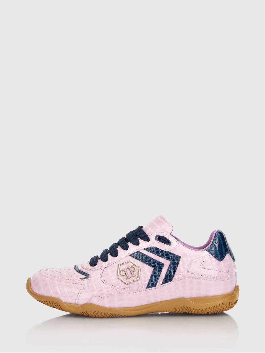 Philipp Plein Pit-$top Crocodile Print Leather Sneakers