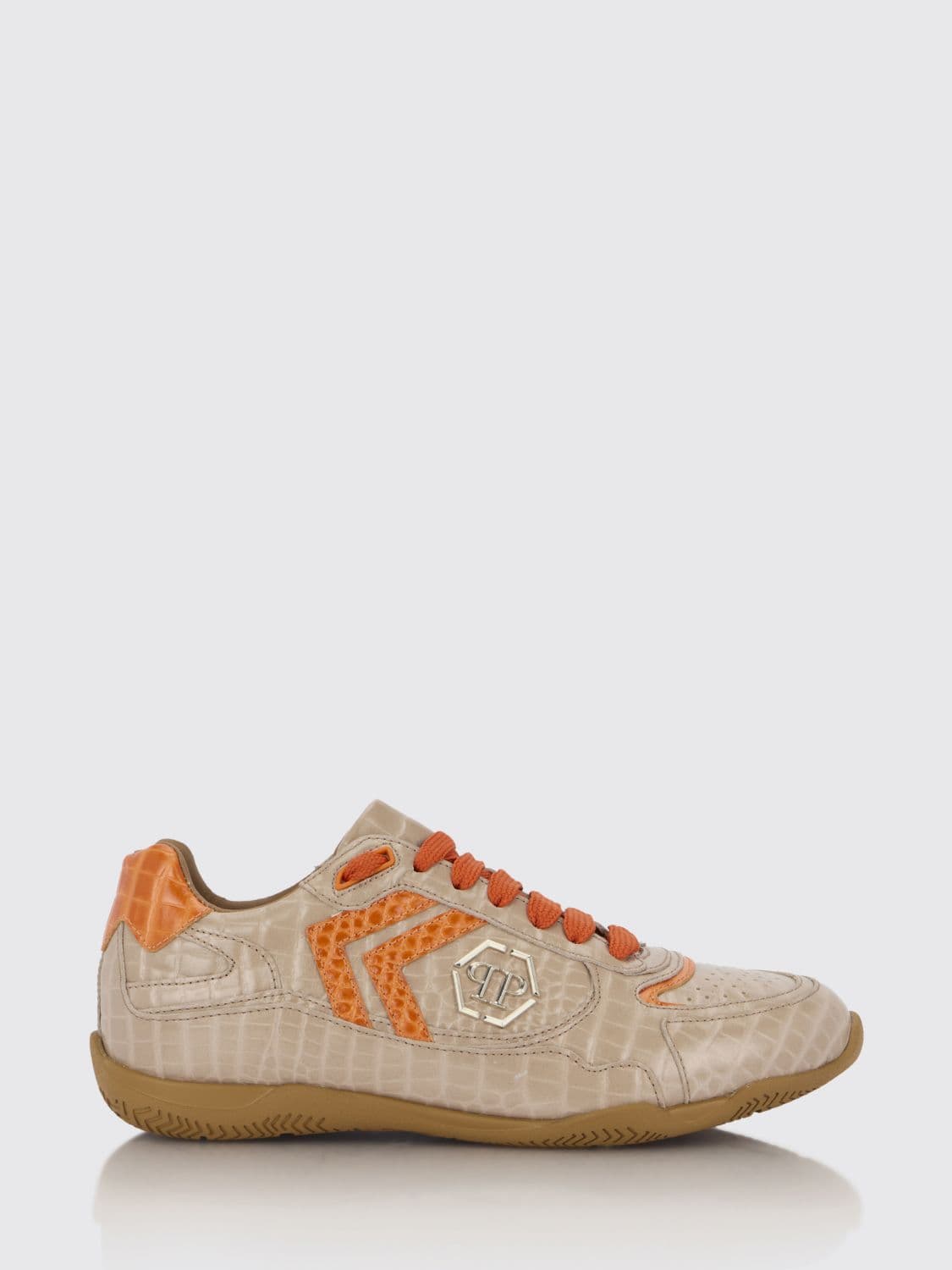 Philipp Plein Pit-$top Crocodile Print Leather Sneakers